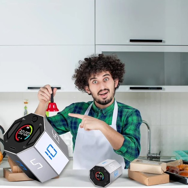 مؤقت سداسي مغناطيسي - لتحسين التركيز وإدارة الوقت